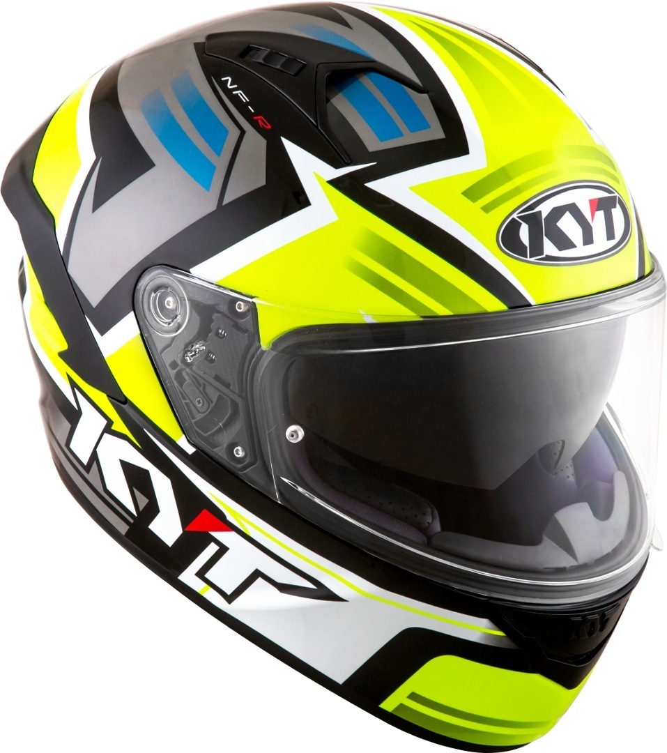 KYT NF-R Artwork Helmet, grey-yellow, Size L, grey-yellow, Size L