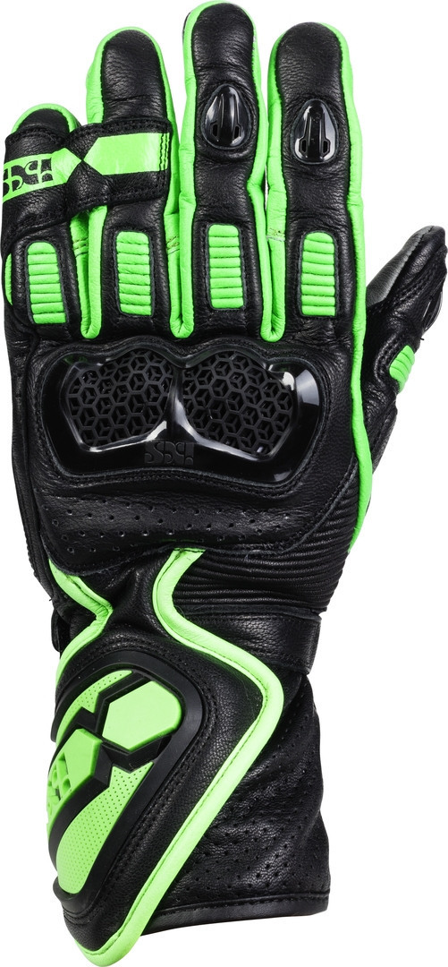 IXS Sport LD RS-200 2.0 Motorcycle Gloves, black-green, Size S, black-green, Size S