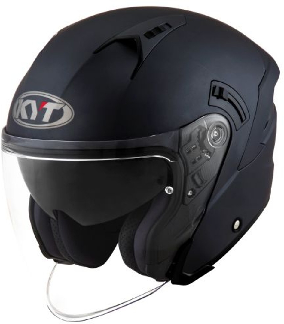 KYT NF-J Plain Jet Helmet, black-grey, Size S, black-grey, Size S