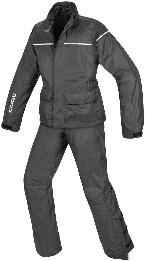 Spidi Urban Rain Kit Two Piece Motorcycle Rain Suit, black, Size S, black, Size S