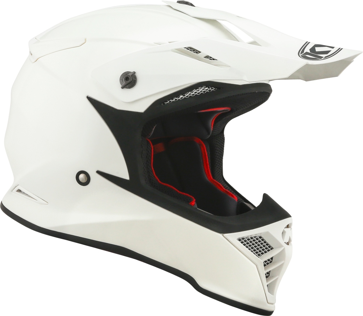 KYT Skyhawk Plain Motocross Helmet, white, Size S, white, Size S