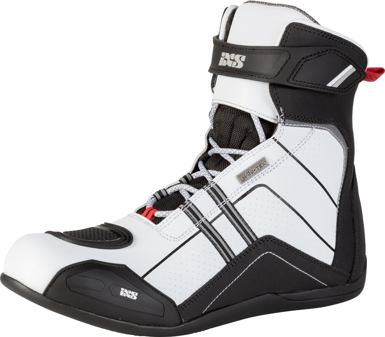 IXS RS-300-ST Motorcycle Boots, black-white, Size 46, black-white, Size 46