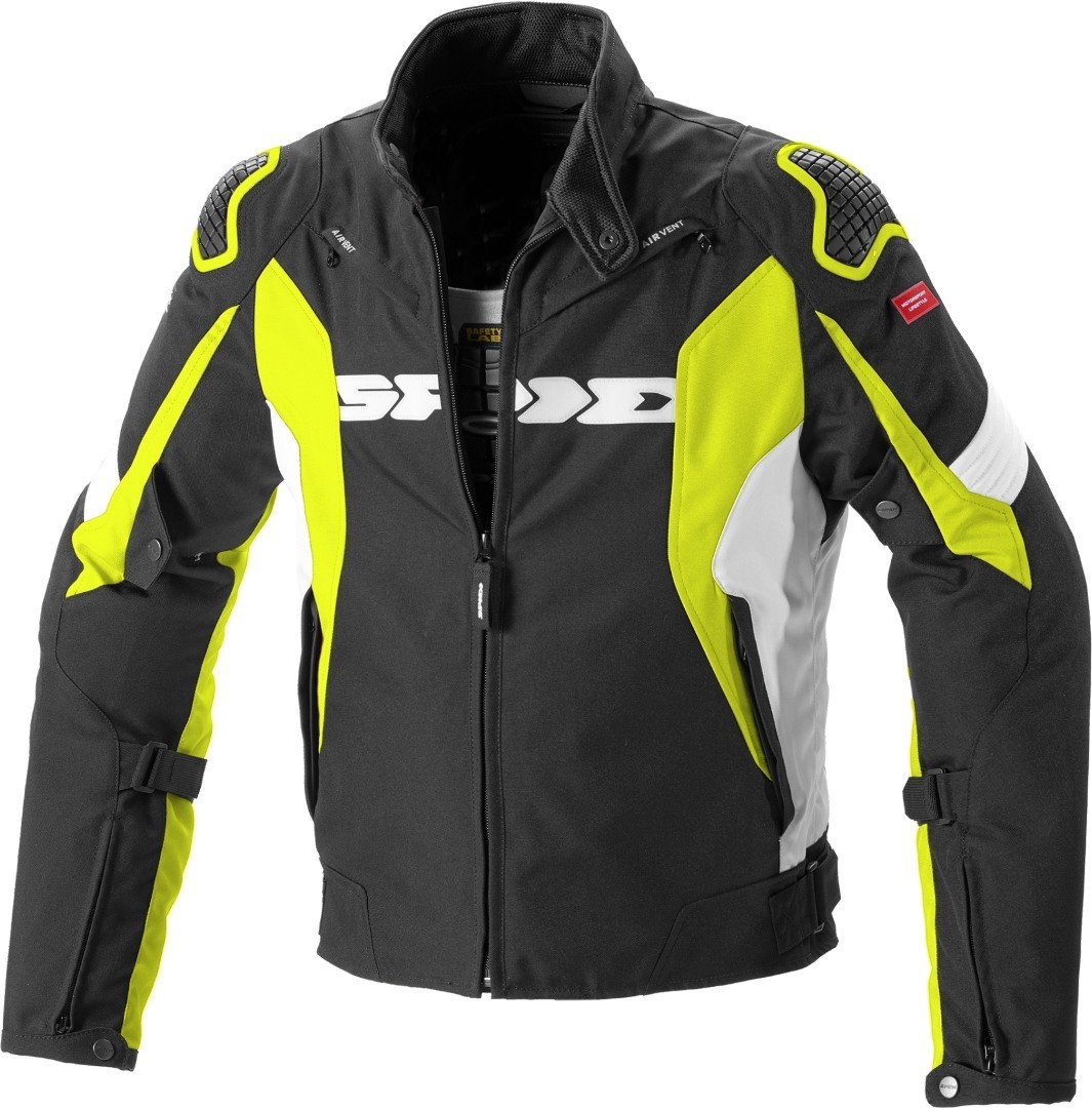 Spidi Sport Warrior H2Out Motorcycle Textile Jacket, black-yellow, Size S, black-yellow, Size S