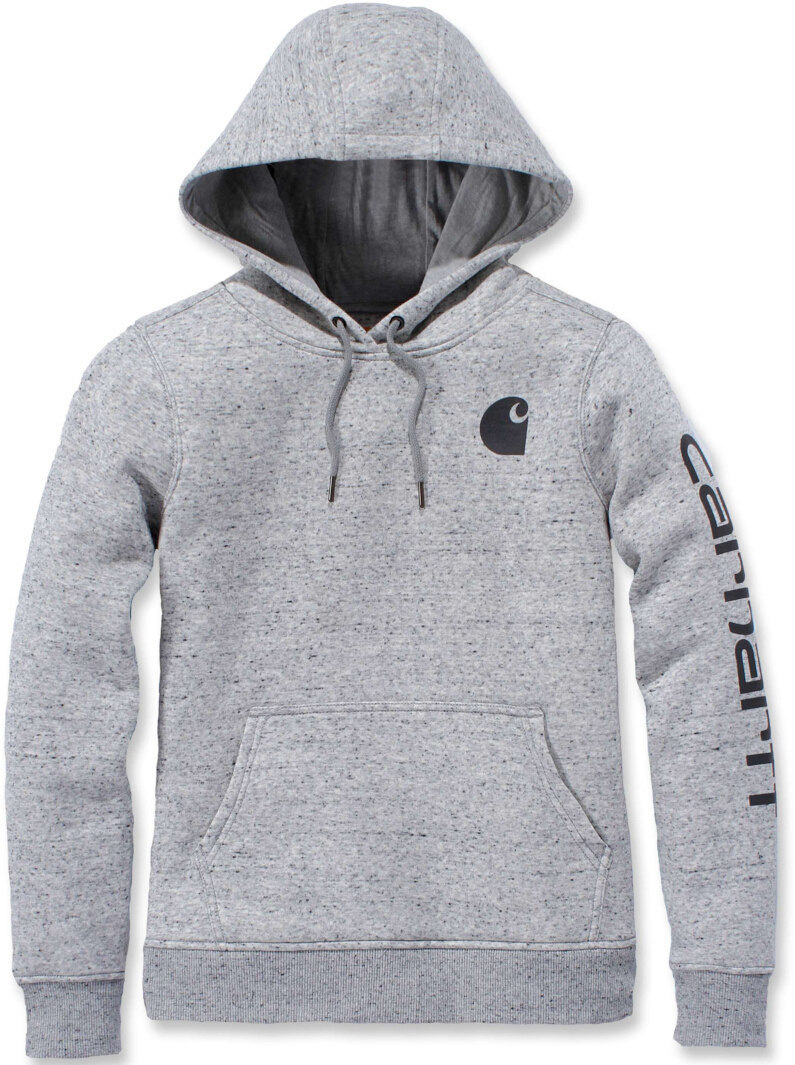 Carhartt Clarksburg Logo Sweat à capuche pour dames, gris, taille M pour Femmes