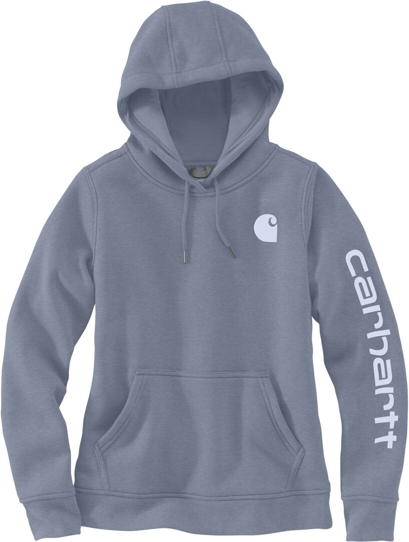 Carhartt Clarksburg Logo Sweat à capuche pour dames, gris-bleu, taille S pour Femmes