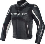 Dainese Misano D-Air Airbag Geperforeerde motorfiets lederen jas