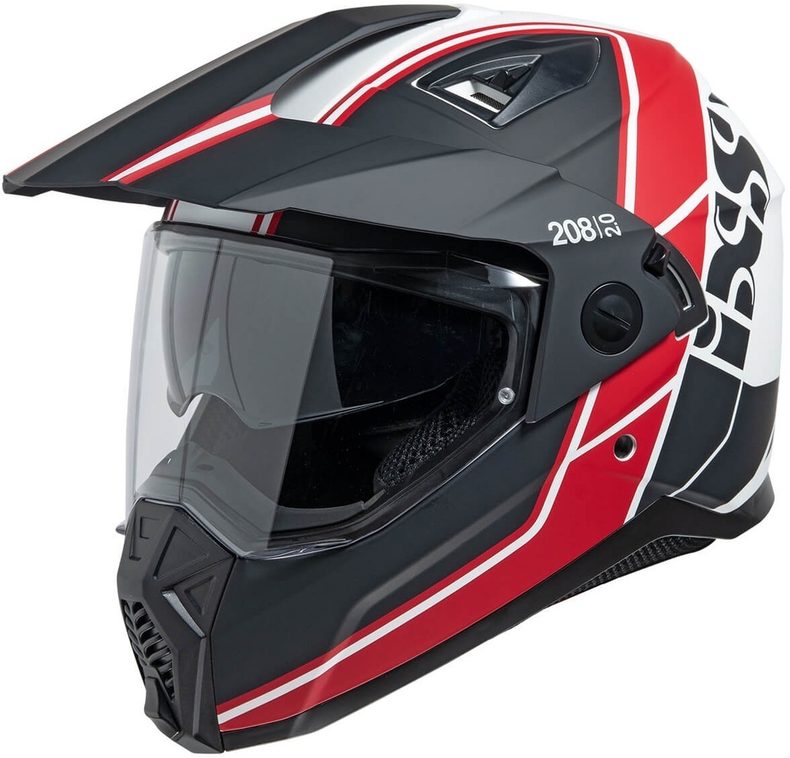 IXS 208 2.0 Enduro helmet, black-red, Size XS, black-red, Size XS