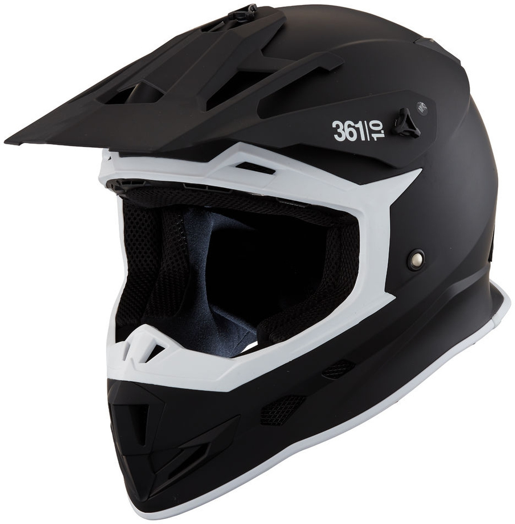 iXS 361 1.0 Motocross Helmet, black-white, Size M, black-white, Size M