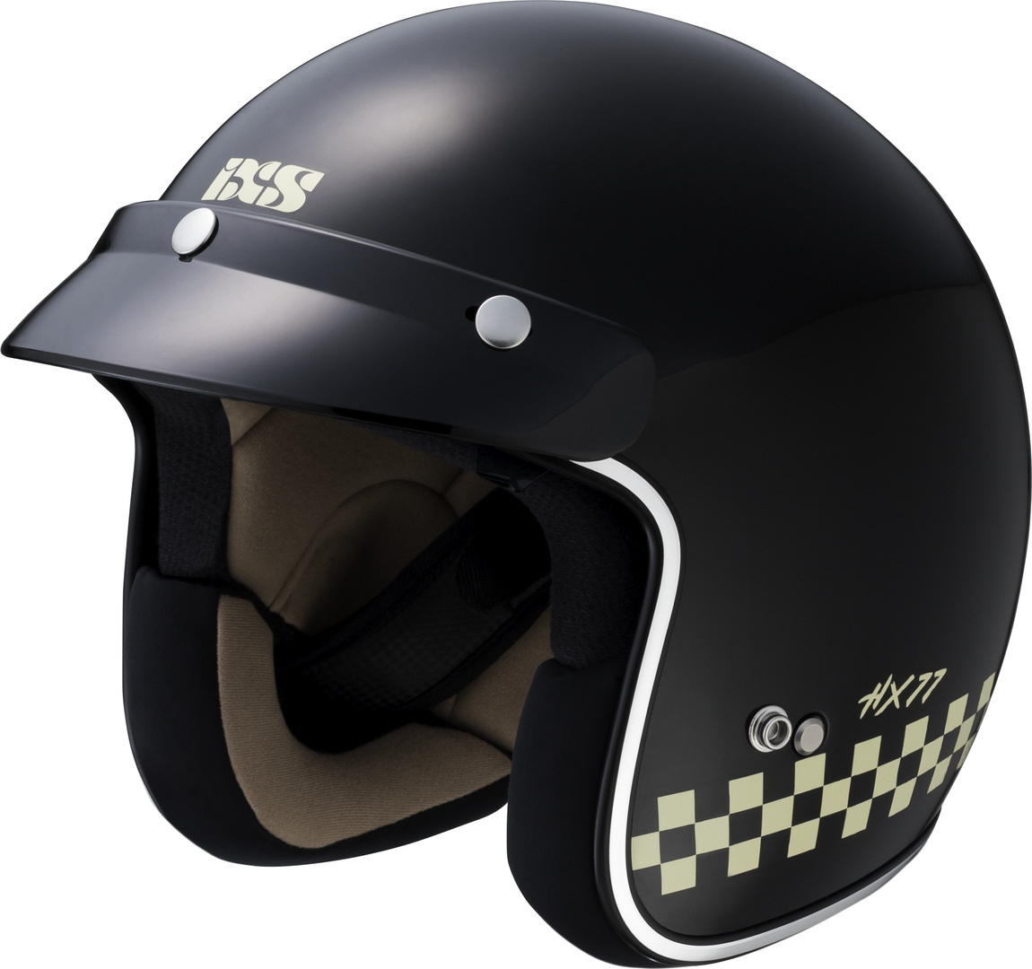 IXS 77 2.0 Jet Helmet, black-white, Size S, black-white, Size S