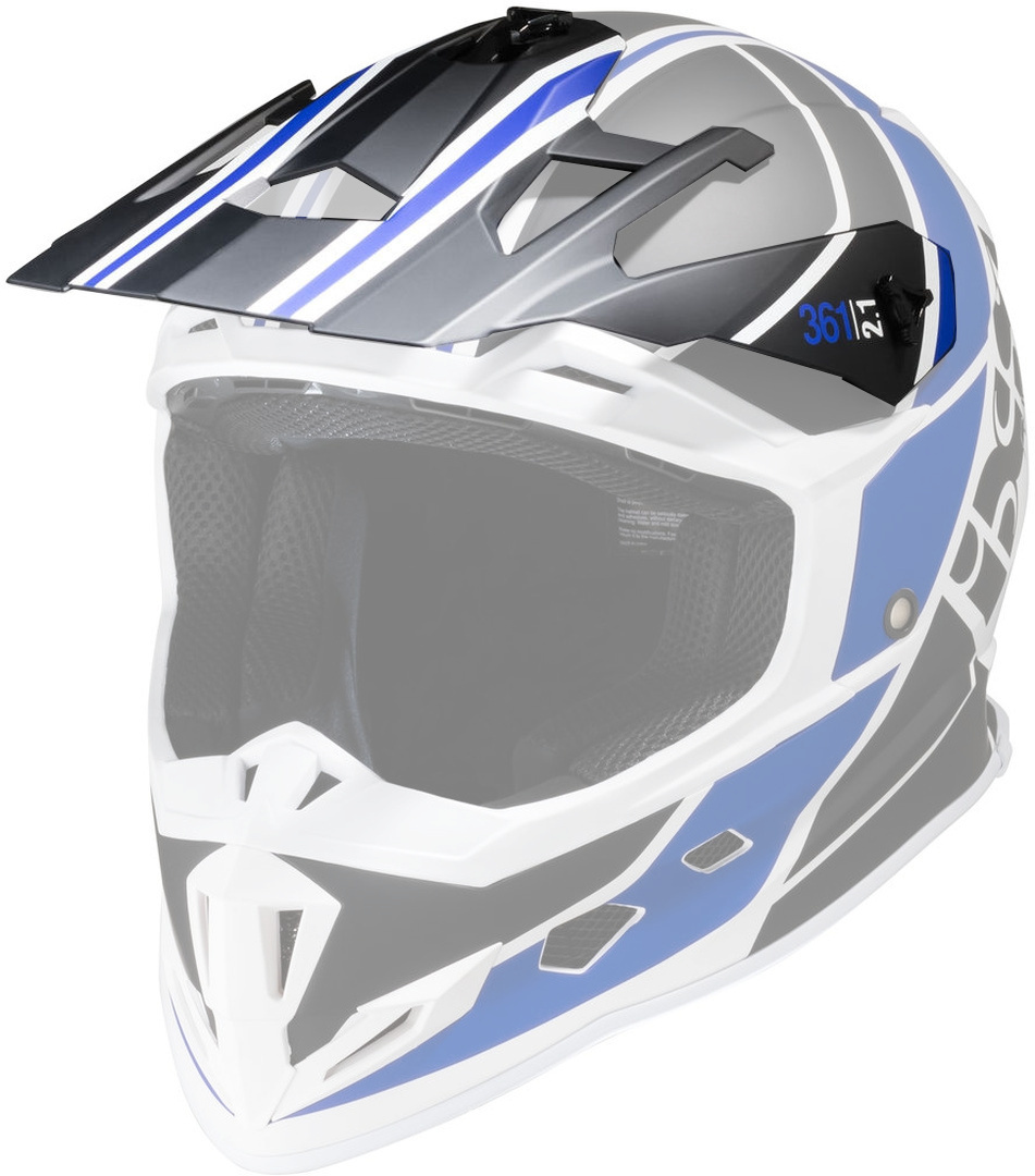 IXS 361 2.1 Visor, black-blue, black-blue, Size One Size