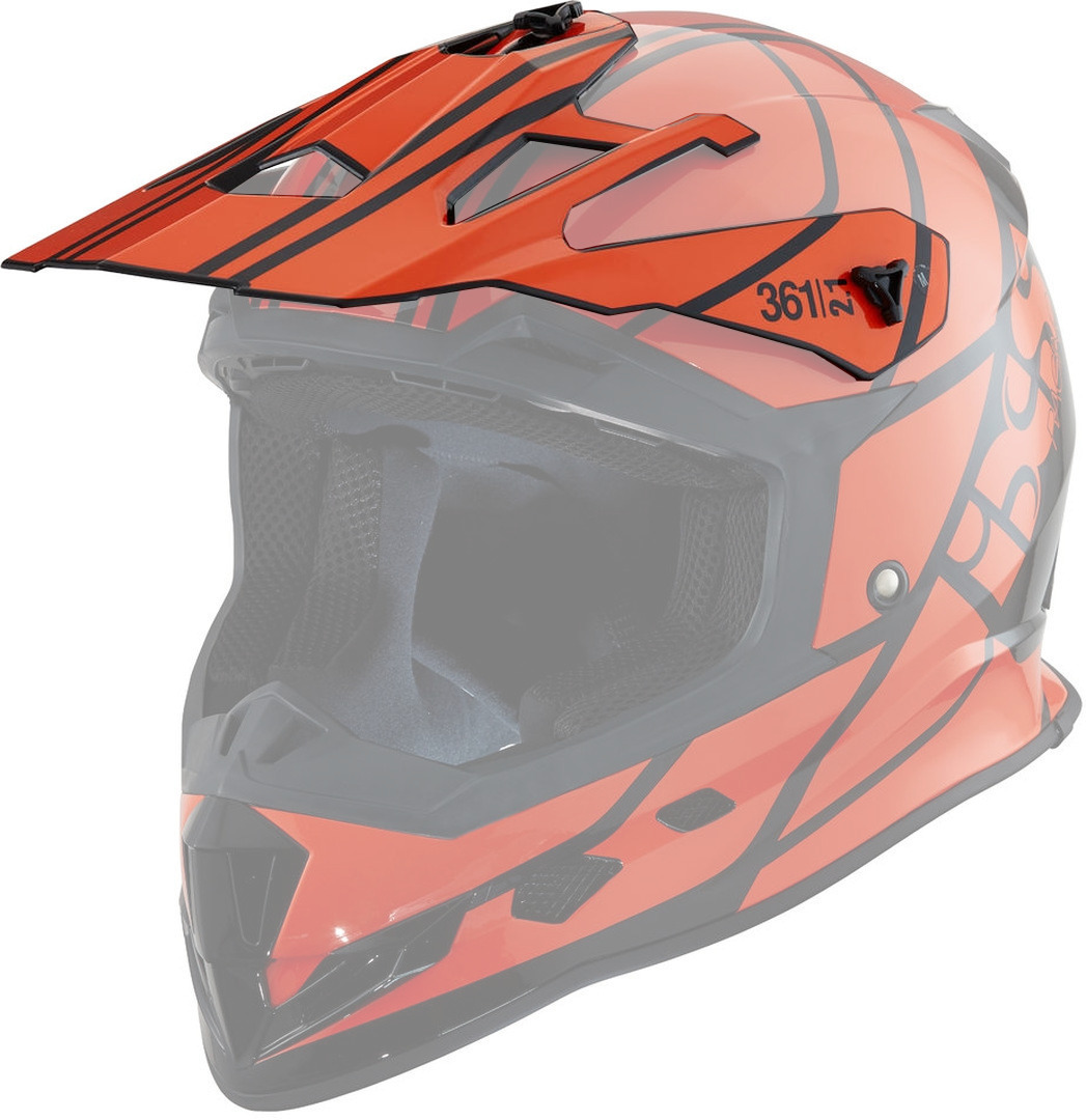 IXS 361 2.1 Visor, black-orange, black-orange, Size One Size