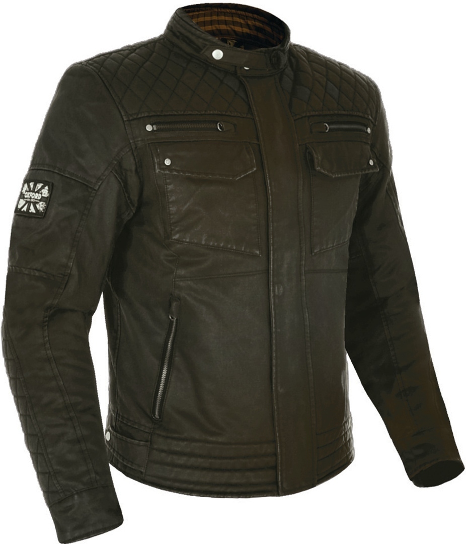 Oxford Hardy Wax Motorcycle Textile Jacket, green, Size S, green, Size S