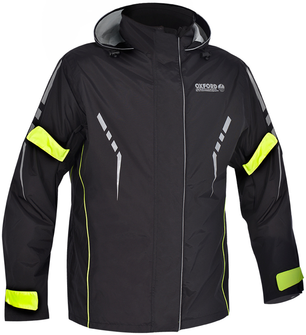 Oxford Stormseal Motorcycle Rain Jacket, black-yellow, Size S, black-yellow, Size S