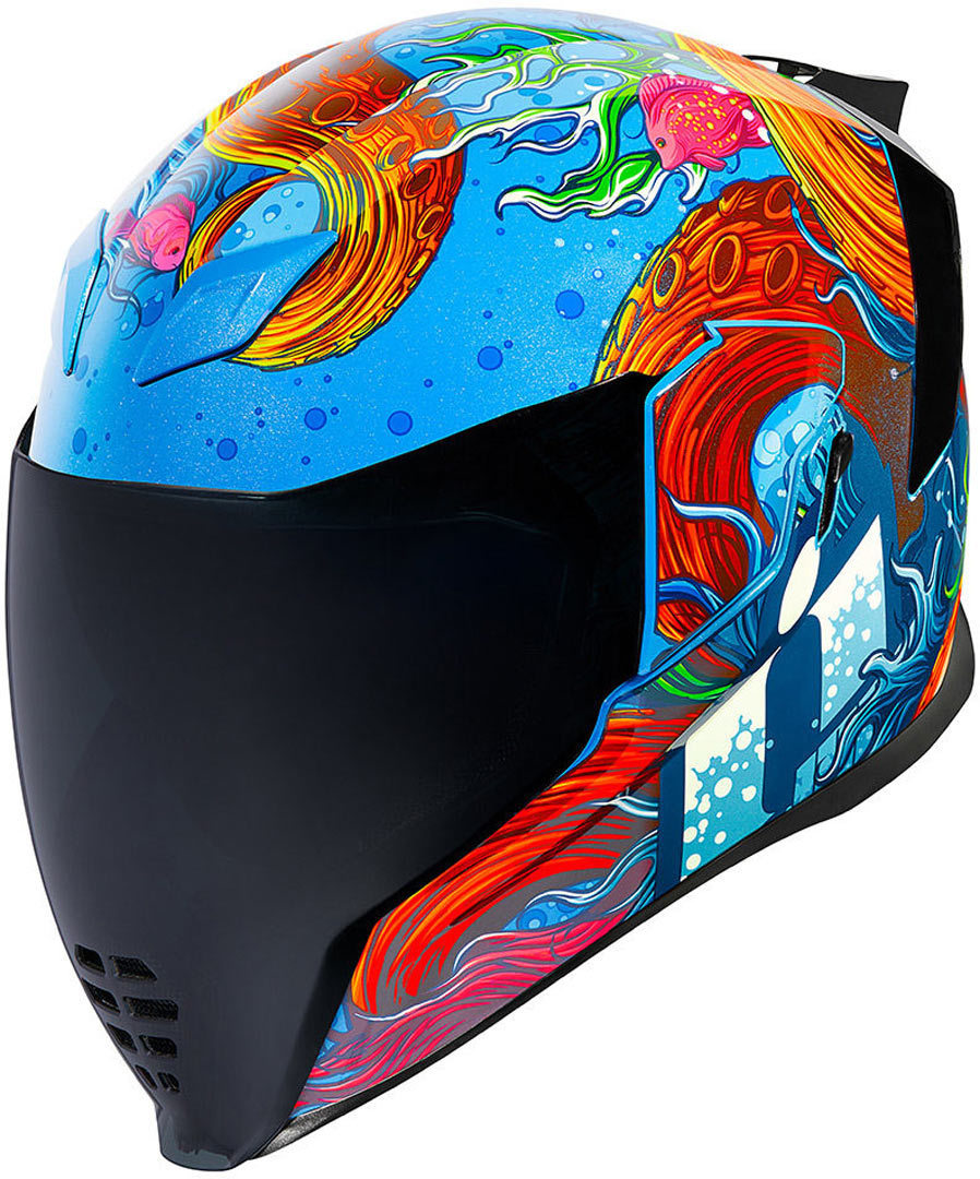 Icon Airflite Inky Helm, blauw, afmeting XL