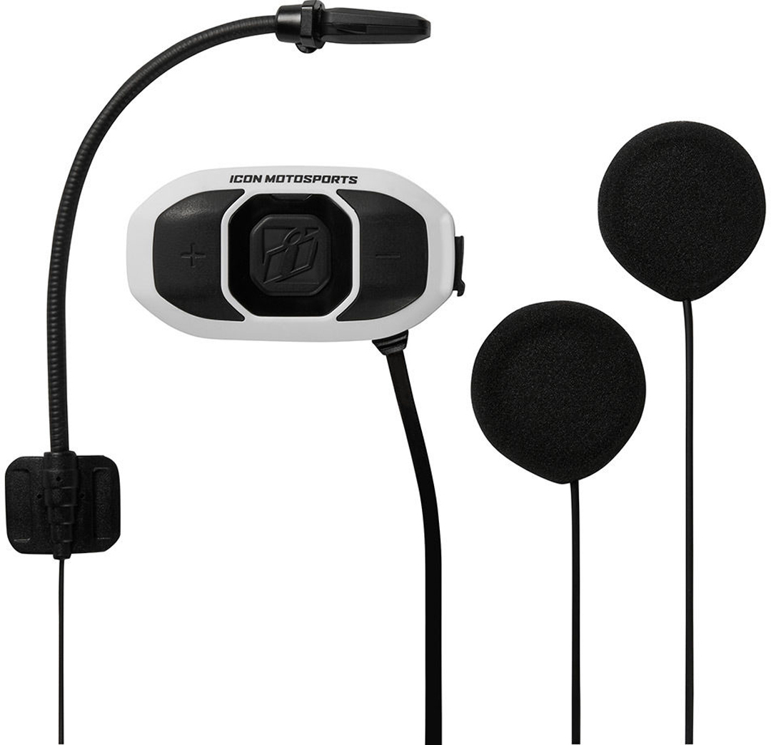 Icon Sena RAU Bluetooth Communication System Single Pack, white, white, Size One Size