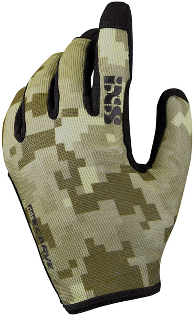 IXS Carve Motocross Gloves, green-multicolored, Size S, green-multicolored, Size S