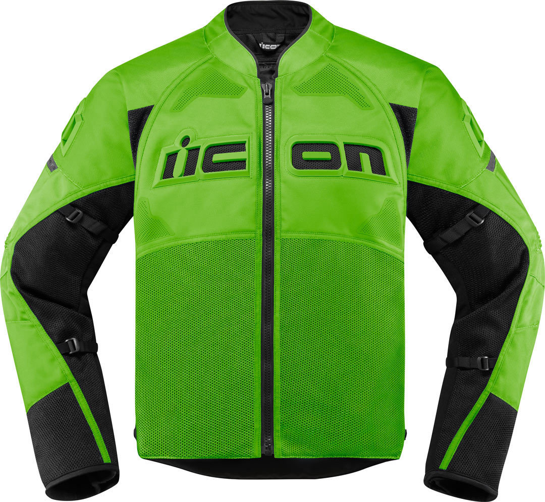 Icon Contra2 Motorcycle Textile Jacket, green, Size 4XL, green, Size 4XL