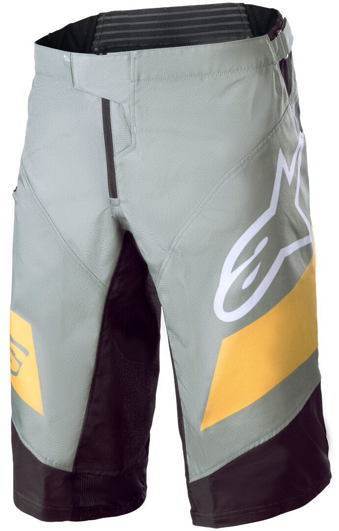 Alpinestars Racer Fahrrad Shorts, grau-gelb, Größe 28, grau-gelb, Größe 28