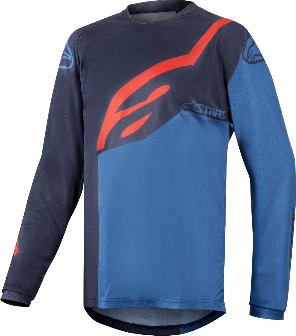 Image of Alpinestars Racer Factory Maglia ciclismo Youth LS, blu, dimensione XL