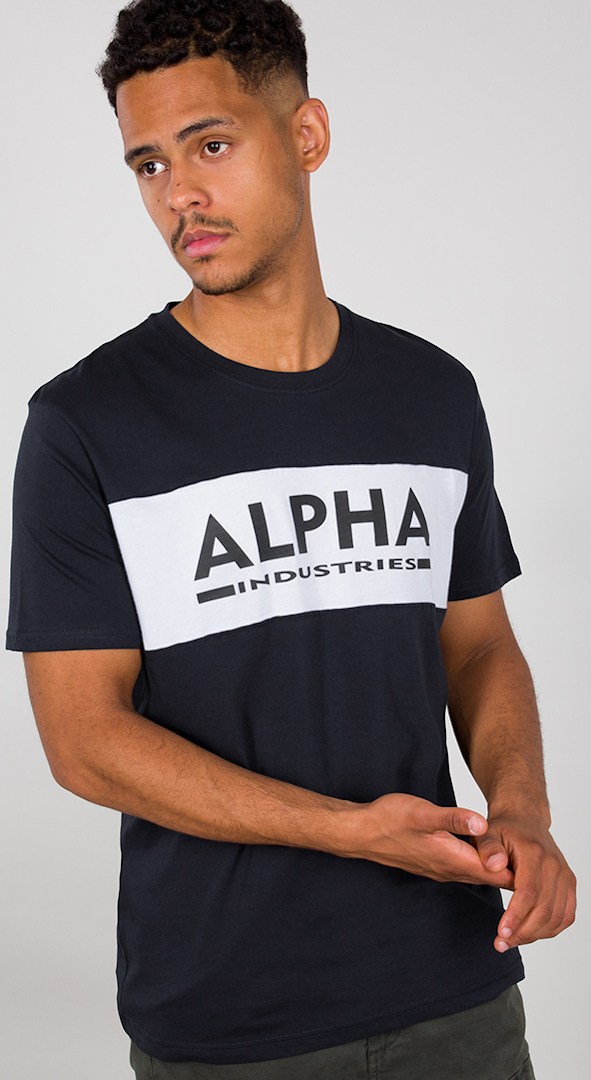 Alpha Industries Alpha Inlay T-Shirt, blau, Größe M, blau, Größe M