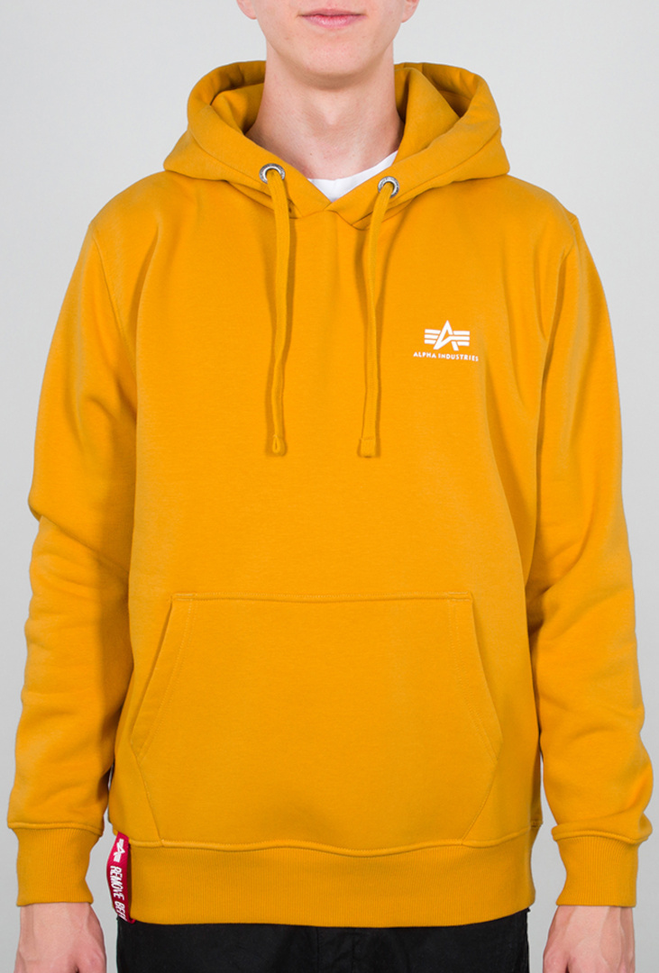 Alpha Industries Alpha Basic Small Logo Hoodie, gelb-beige, Größe XL, gelb-beige, Größe XL