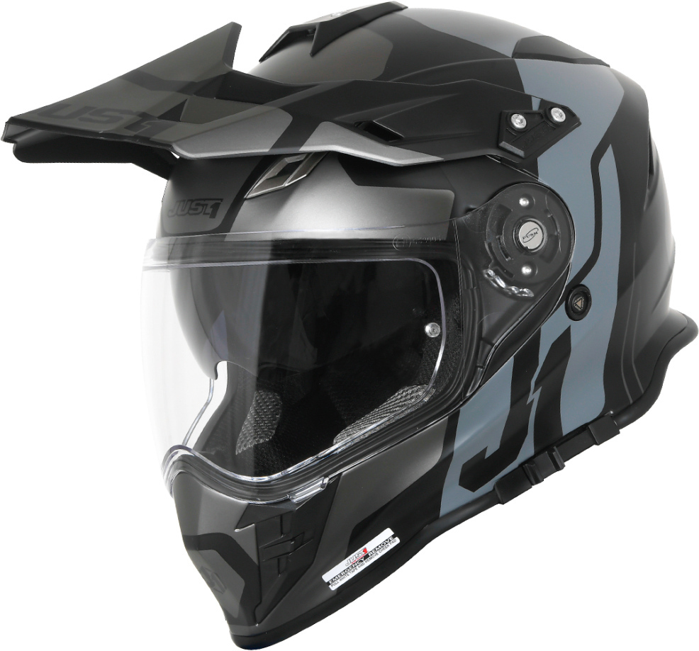 Just1 J34 Pro Tour Motocross Helmet, black-silver, Size XS, black-silver, Size XS