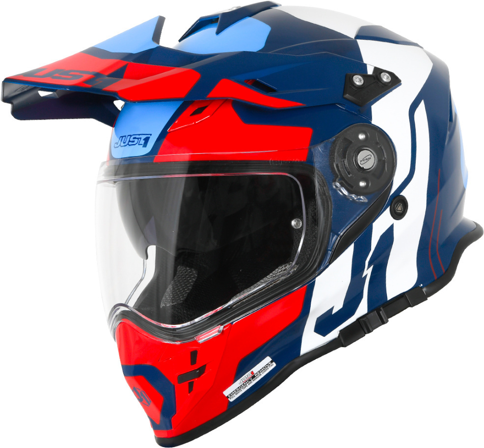 Just1 J34 Pro Tour Motocross Helmet, red-blue, Size M, red-blue, Size M