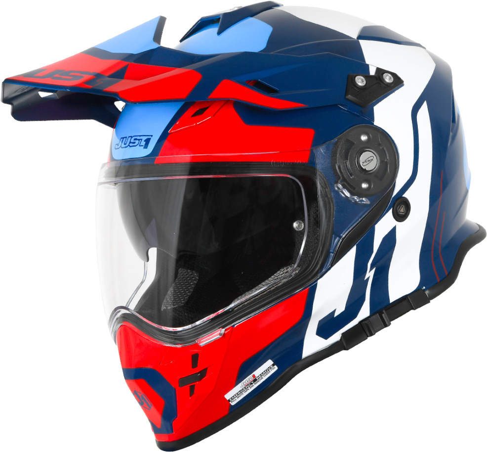 Just1 J34 Pro Tour Motocross Helmet, red-blue, Size S, red-blue, Size S