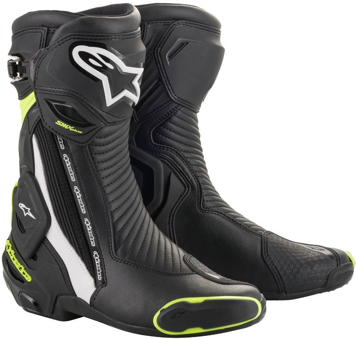 Alpinestars SMX Plus v2 Мотоцикл сапоги Черный/Белый/Желтый 41 