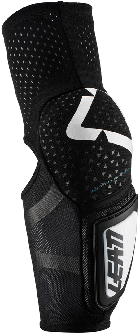 Side view of Leatt 3DF Hybrid Elbow Protectors, black-white, Size 2XL for Men