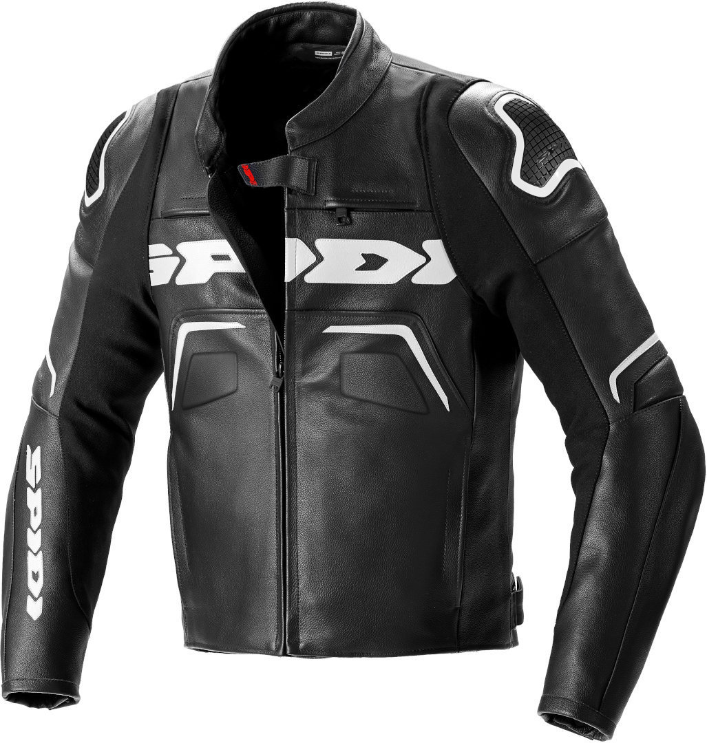 Image of Spidi Evorider 2 Giacca in pelle motociclistica, nero-bianco, dimensione 54