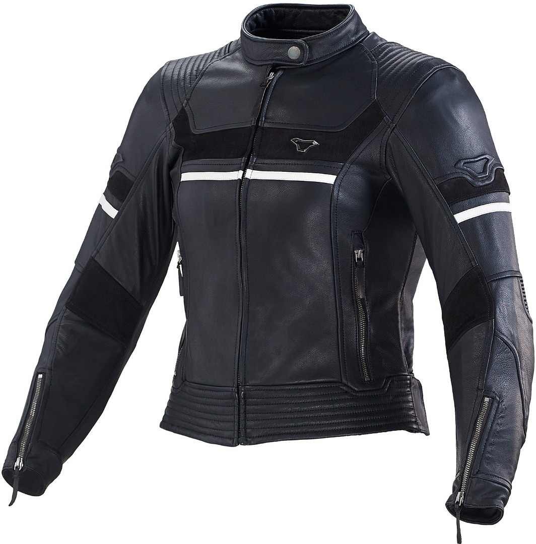 Macna Daisy Women Motorcycle Leather Jacket, black, Size 40, black, Size 40 for Women
