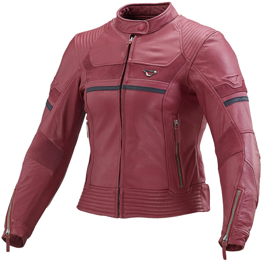 Macna Daisy Women Motorcycle Leather Jacket, red, Size 36, red, Size 36 for Women