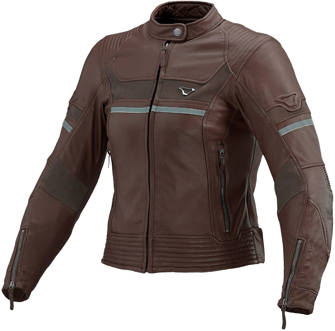 Macna Daisy Women Motorcycle Leather Jacket, brown, Size 42, brown, Size 42 for Women