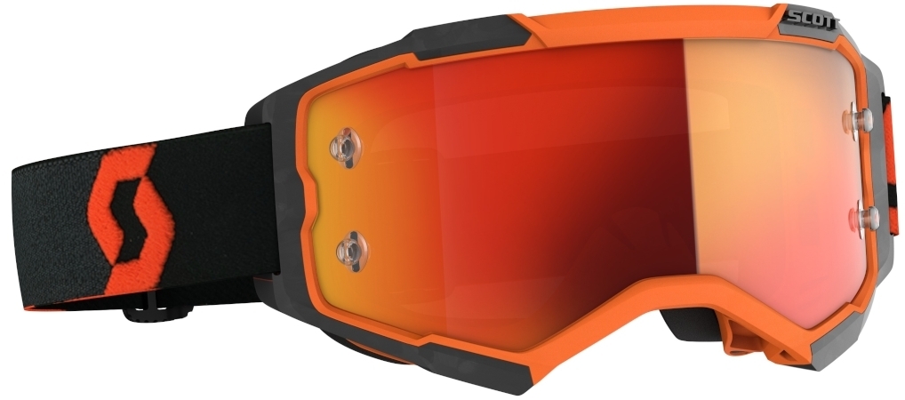 Scott Fury Chrome Motocross Goggles, black-orange, black-orange, Size One Size