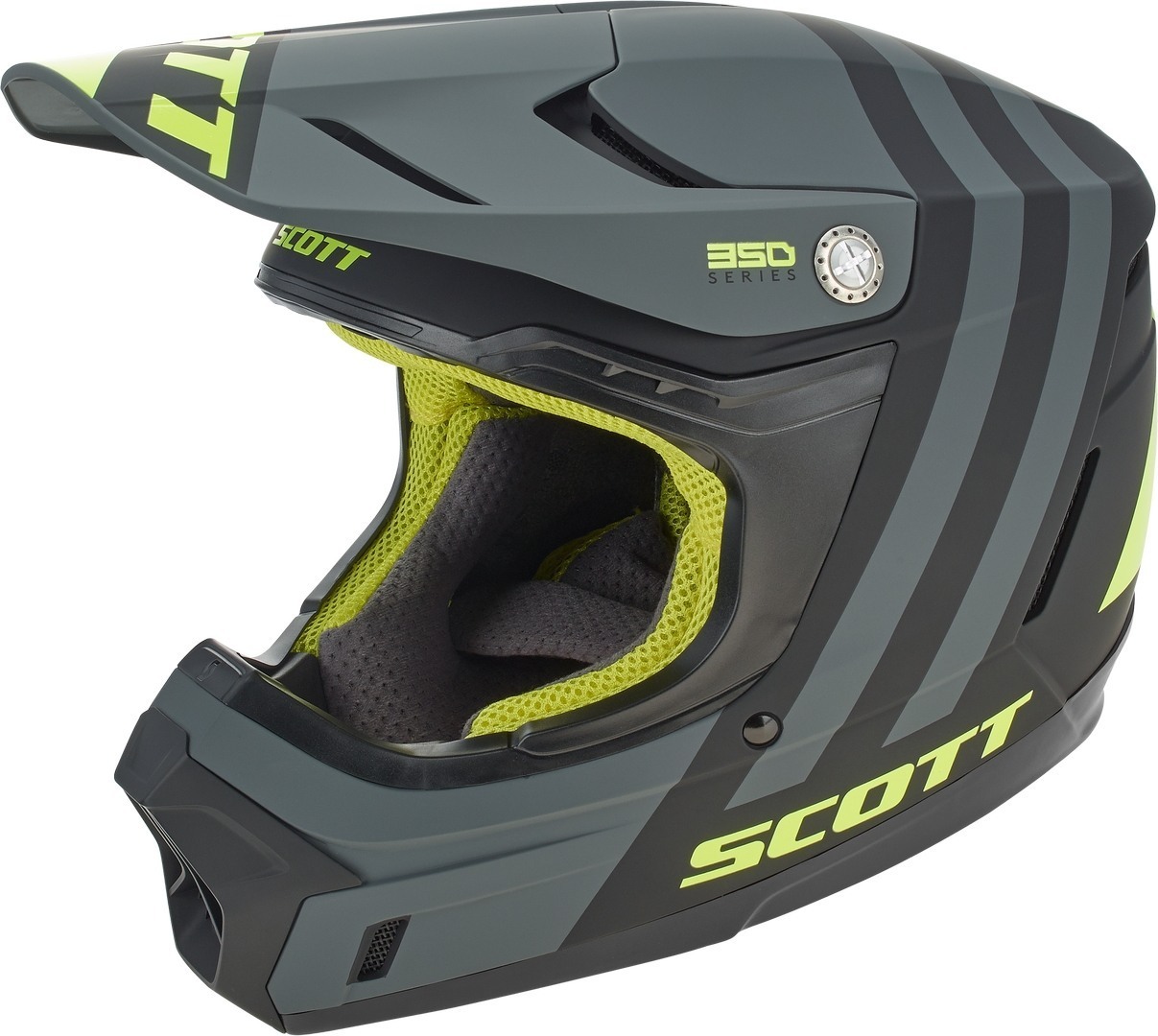 Image of Scott 350 Evo Plus Dash Motocross Helmet Casco motocross, nero-giallo, dimensione L