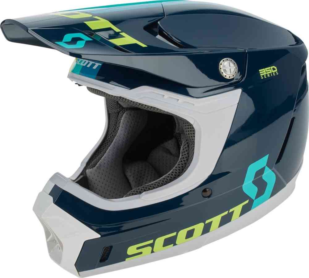 Scott 350 Evo Camo MX Enduro Motorrad Bike Helm grau/gelb 2019 