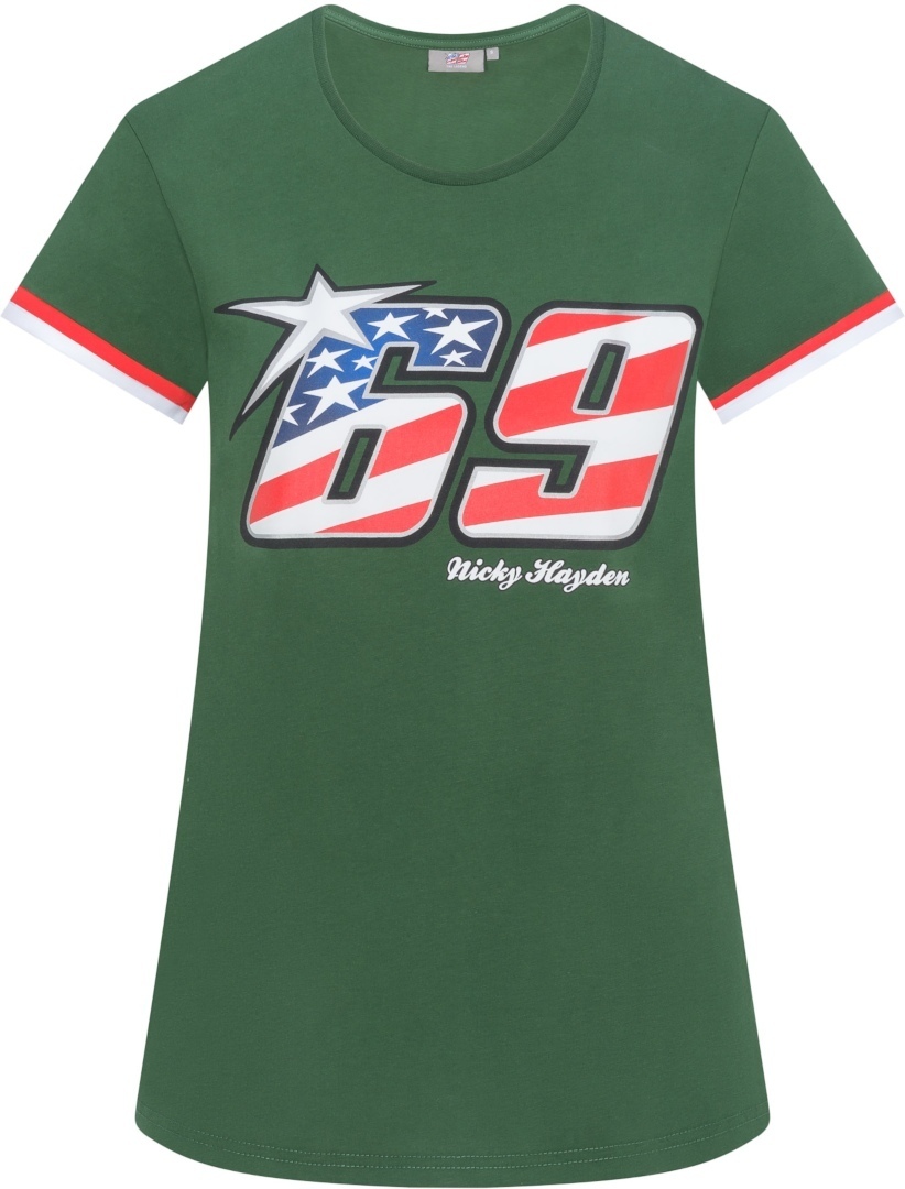 GP-Racing 69 Ladies T-Shirt, green, Size XS for Women, green, Size XS for Women