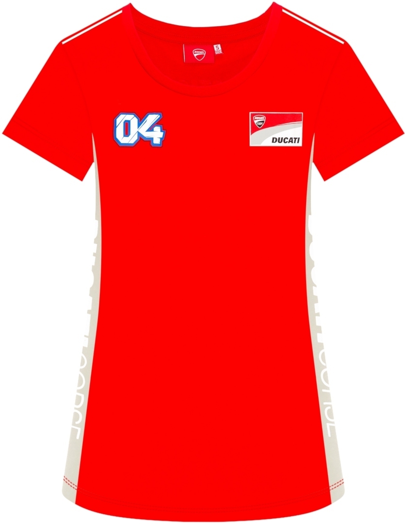 GP-Racing Ducati 04 Contrast Sides Ladies T-Shirt, red, Size S for Women, red, Size S for Women
