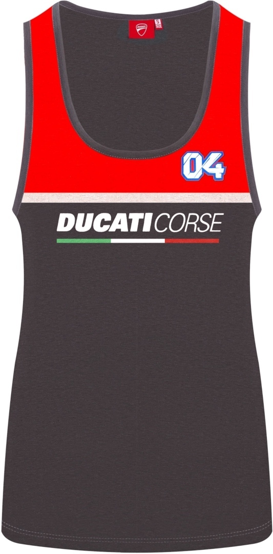 GP-Racing Ducati 04 Contrast Ladies Tank Top, grey-red, Size XL for Women, grey-red, Size XL for Women