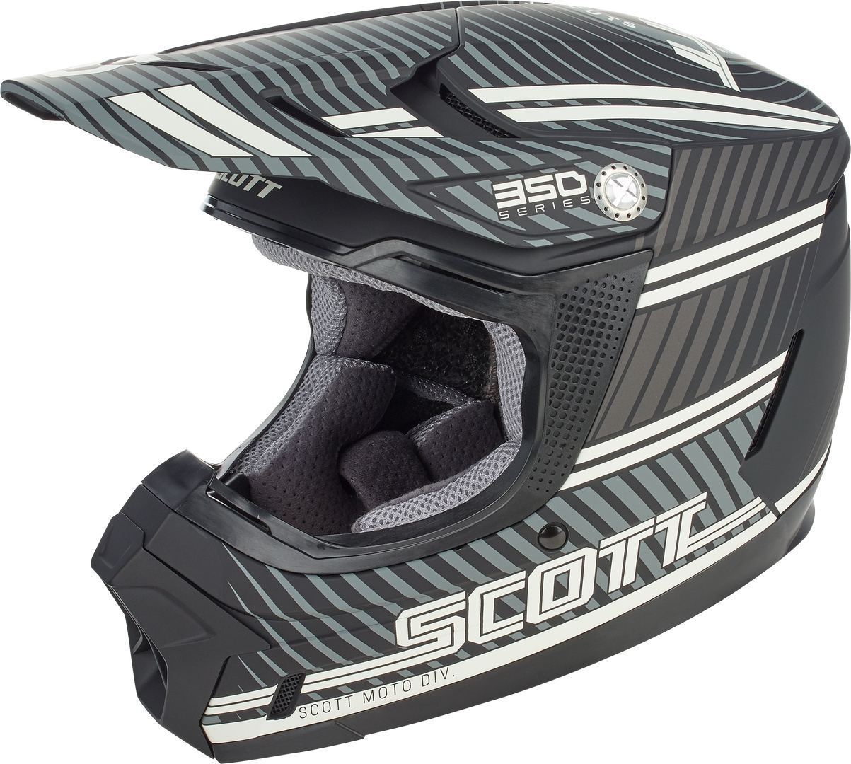 Scott 350 Evo Plus Retro Kids Motocross Helmet, black, Size M, black, Size M
