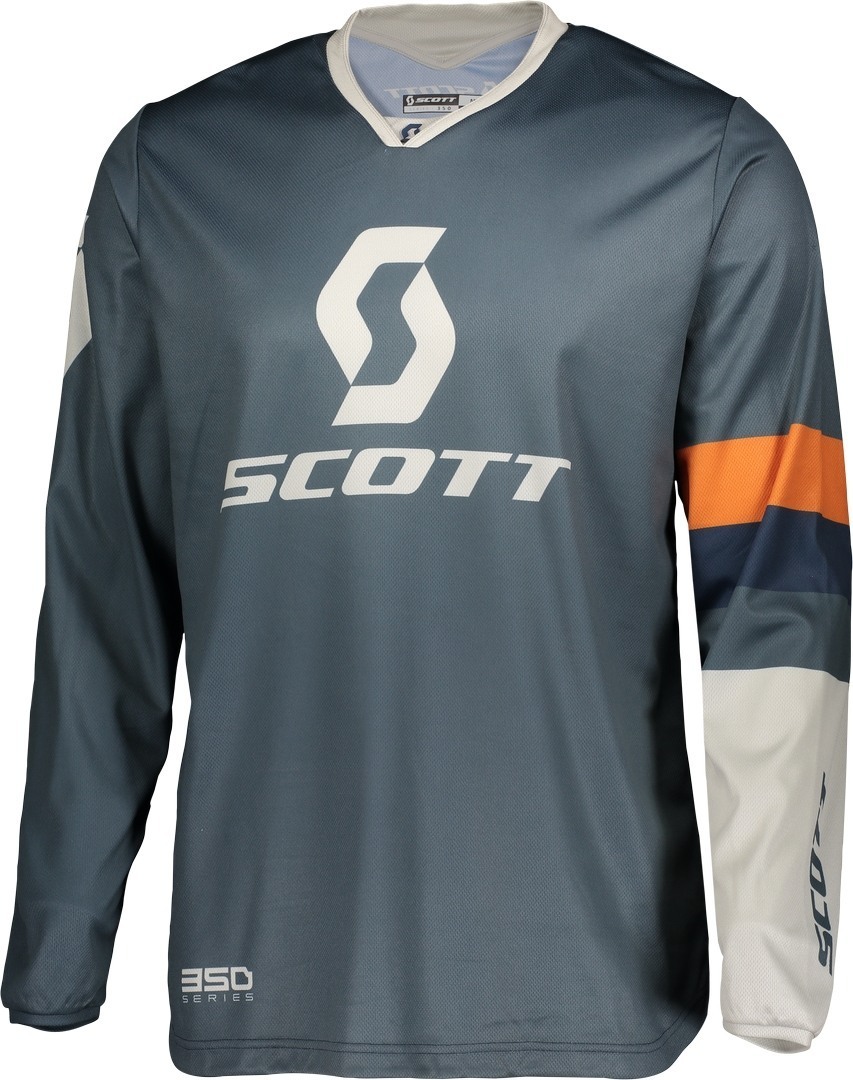 Scott 350 Track Regular Motocross Jersey, blue-orange, Size S, blue-orange, Size S