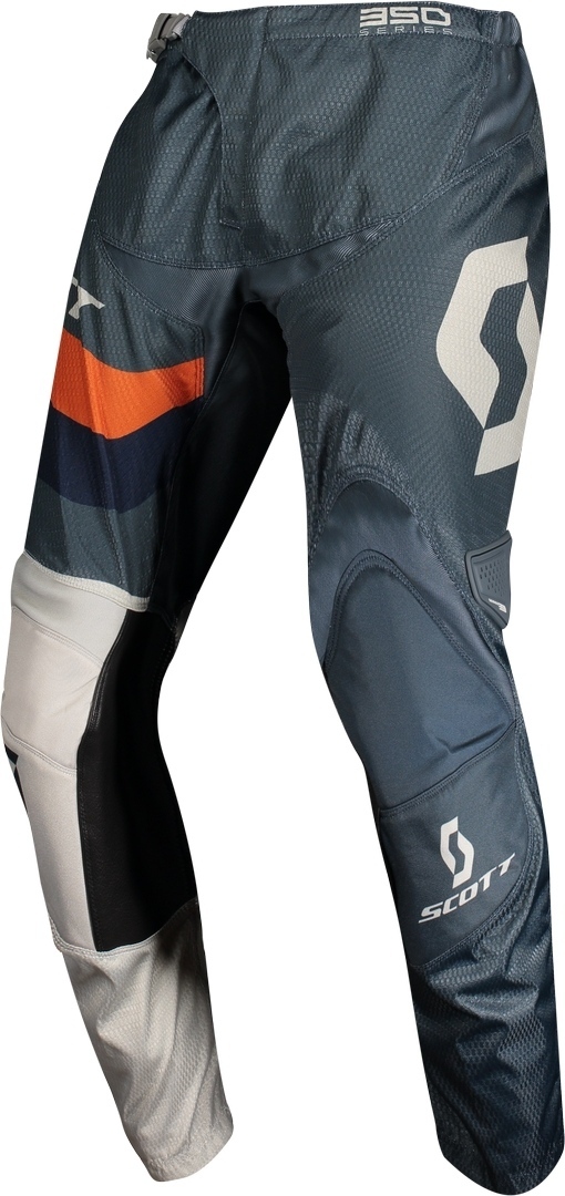 Scott 350 Track Regular Motocross broek, blauw-oranje, afmeting 28