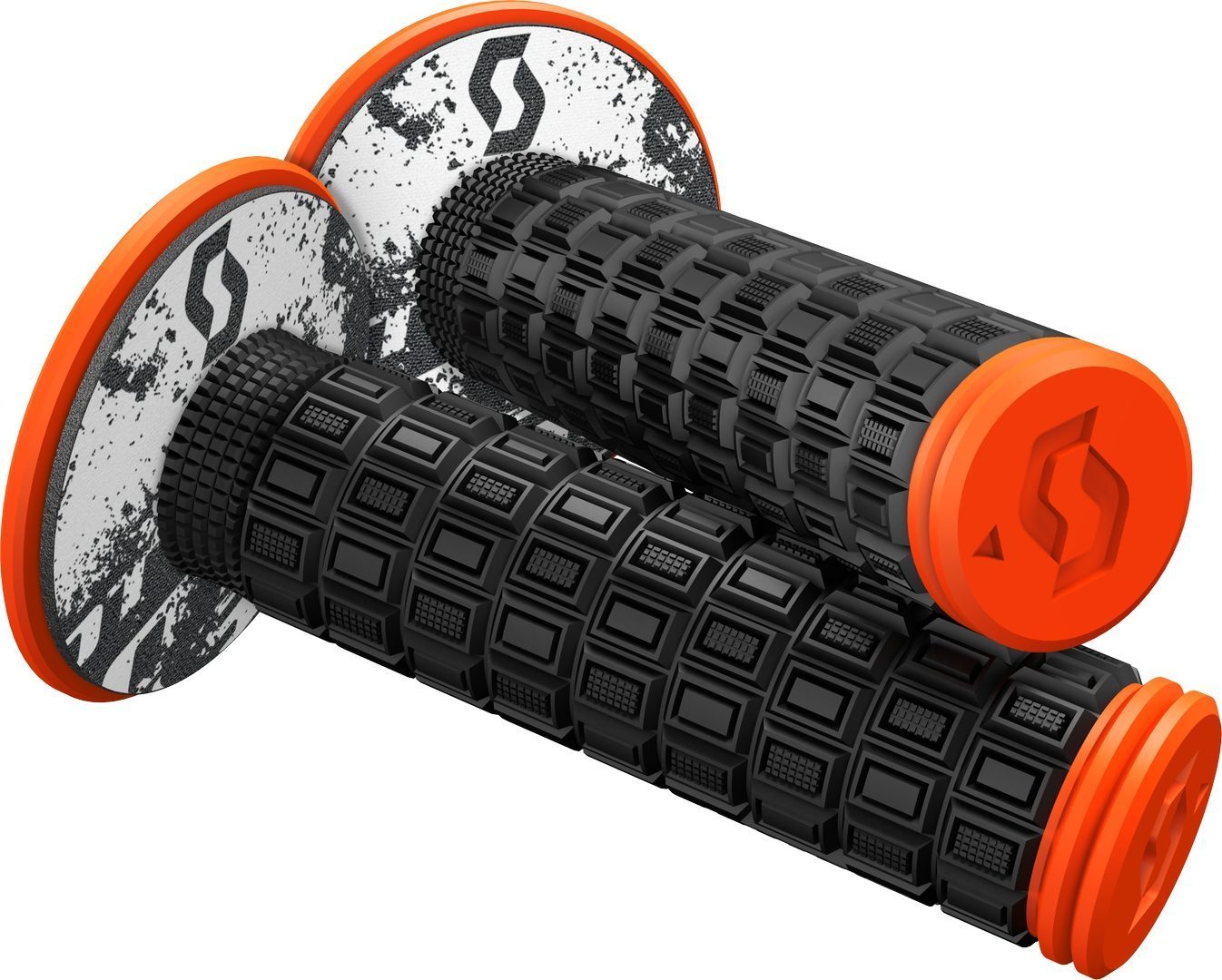 Scott Mellow Plus Donut Motocross Grip, black-orange, black-orange, Size One Size