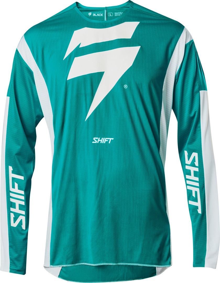 Shift 3Lack Label Race 1 Motocross Jersey, white-green, Size 2XL, white-green, Size 2XL