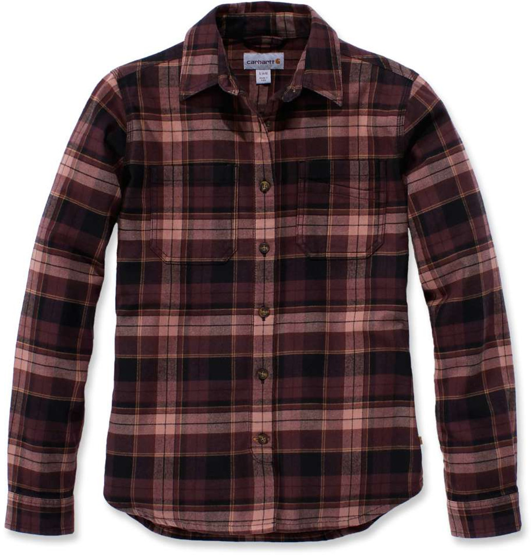 Carhartt Hamilton Flanellskjorta för damer, svart-röd, storlek S för kvinnor