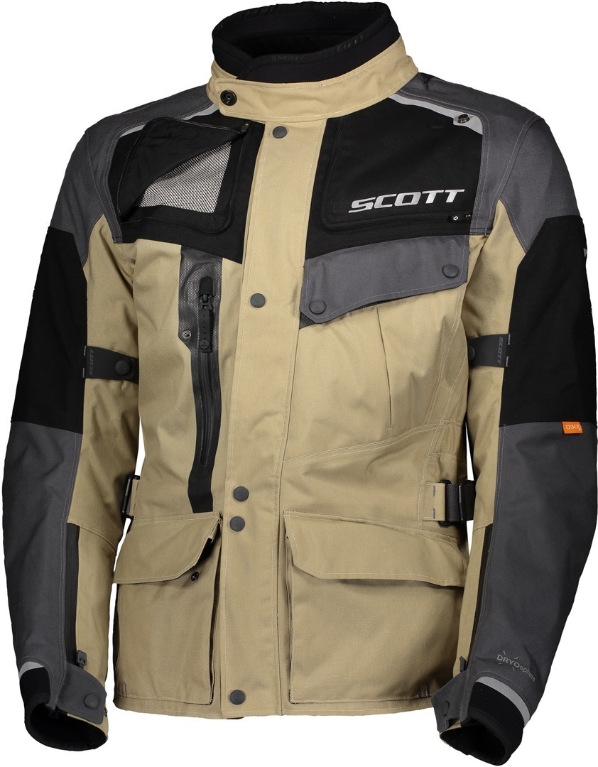 Scott Voyager Dryo Motorcycle Textile Jacket, grey-beige, Size 4XL, grey-beige, Size 4XL