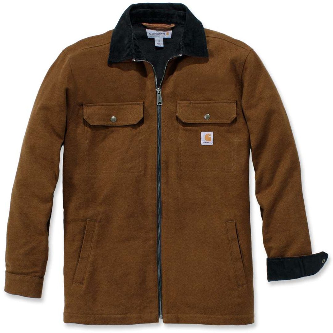 Carhartt Rain Defender Pawnee Zip Hemd, braun, Größe XL, braun, Größe XL