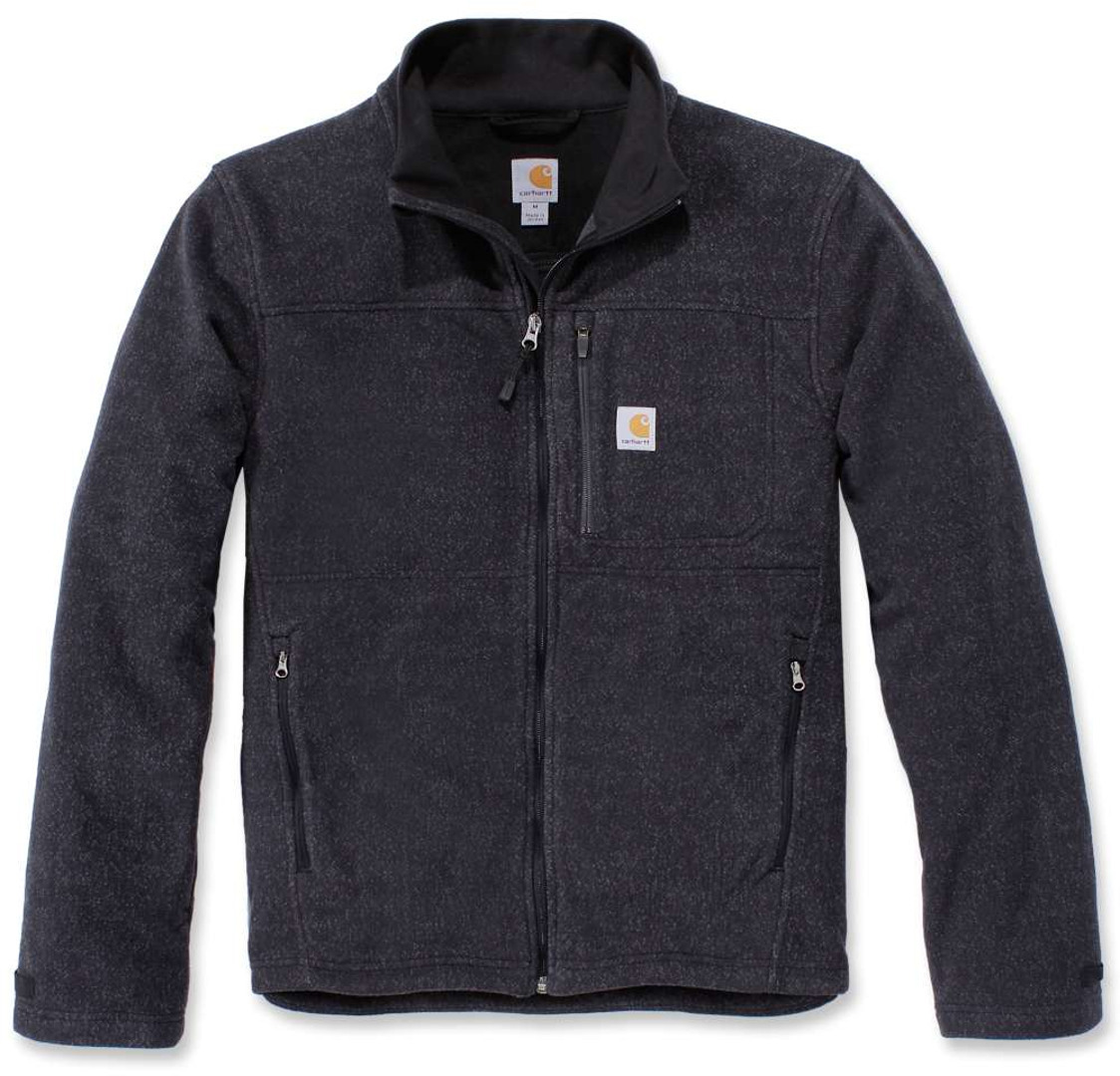 Carhartt Dalton Full Zip Sweatshirt, black-grey, Size XL, XL Black Grey unisex