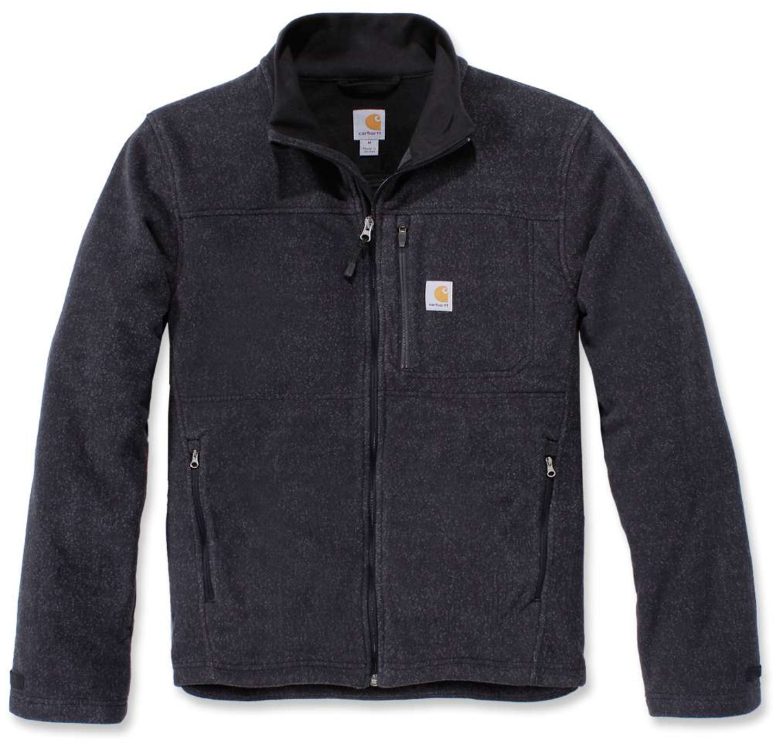 Image of Carhartt Dalton Full Zip felpa, nero-grigio, dimensione XL